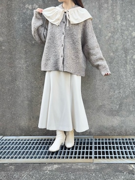 「アイテム（シャツ/ブラウス）」を使った、𝗮𝗼𝗶さん（レディース・159cm）の秋コーディネート