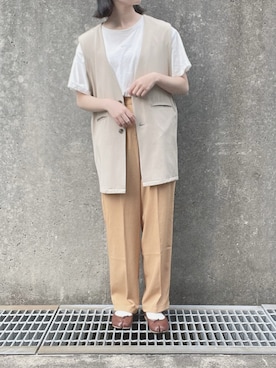 「SLURR（スラ―）のアイテム」を使った、𝗮𝗼𝗶さん（レディース・159cm）の夏コーディネート