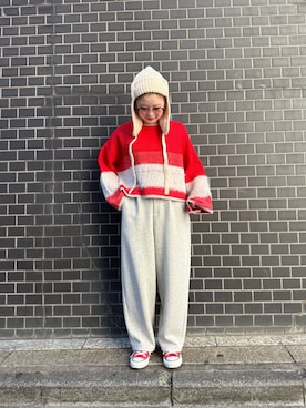 「ROSE BUD（ローズバッド）のアイテム（パンツ）」を使った、nodokaさん（レディース・153cm）の冬コーディネート