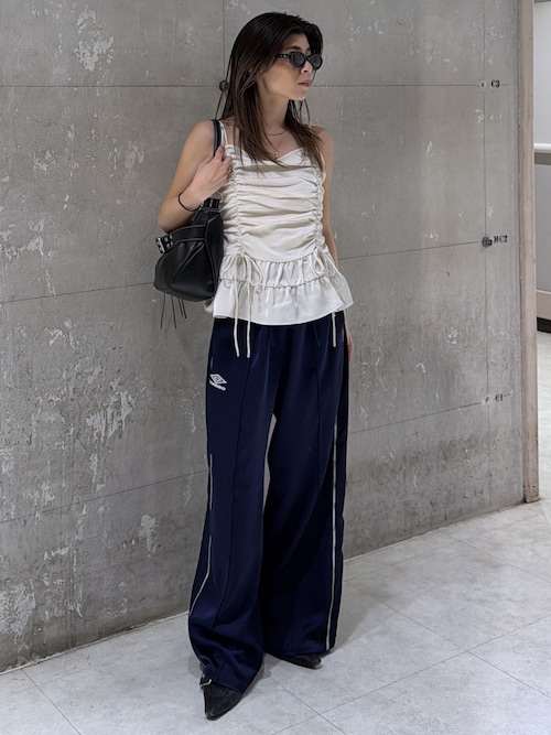 ★ミサミサ★　　moussy レオパード柄サテンキャミ SATIN GATHER キャミソール（キャミソール）｜MOUSSY（マウジー）の