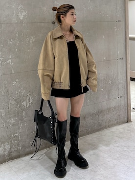 「MOUSSY（マウジー）のアイテム」を使った、入江 葵さん（レディース・148cm）の夏コーディネート