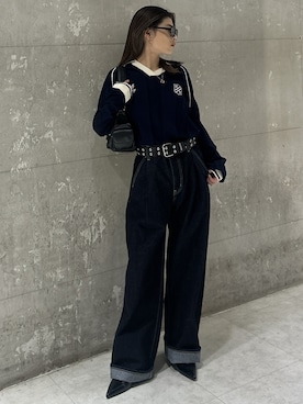 「アイテム（アクセサリー）」を使った、入江 葵さん（レディース・148cm）の秋コーディネート