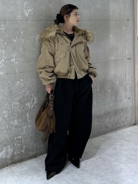 入江 葵さん(レディース・148cm)の冬コーディネート