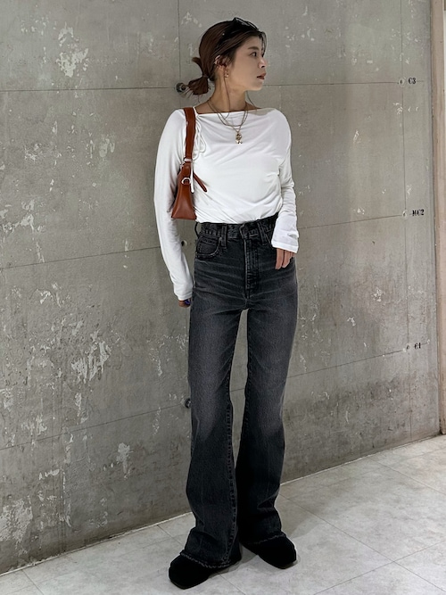 MOUSSY MVS BLACK FLARE デニム23 MOUSSY | MVS BLACK FLARE(L) / ロングサイズ (フレア ) |SHEL