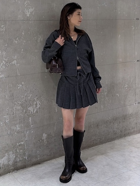 入江 葵さん（レディース・148cm）の冬コーディネート