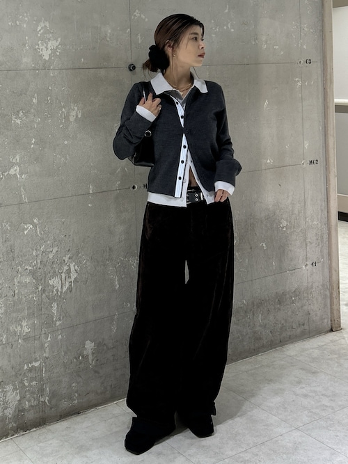 moussy DOUBLE LAYERED ニットシャツ　新品 MOUSSY | DOUBLE LAYERED ニットシャツ (シャツ・ブラウス