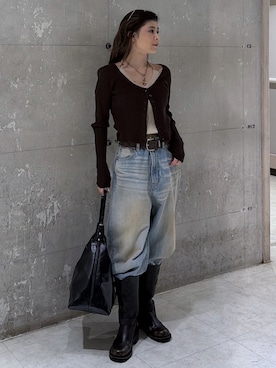 入江 葵さん（レディース・148cm）の冬コーディネート