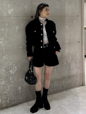 「アイテム（ブルゾン）」を使った、入江 葵さん（レディース・148cm）の秋コーディネート