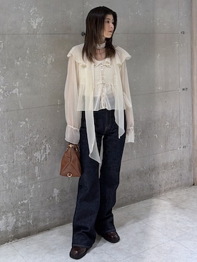 入江 葵さん（レディース・148cm）の冬コーディネート