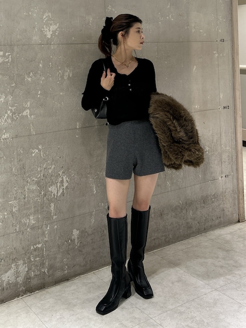 25年AW新作】SQUARE TOE ロングブーツ（ブーツ）｜MOUSSY（マウジー