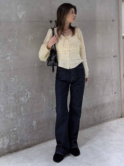 セール】【26年SS新作】LACE TRIMMED CORSET ブラウス（シャツ
