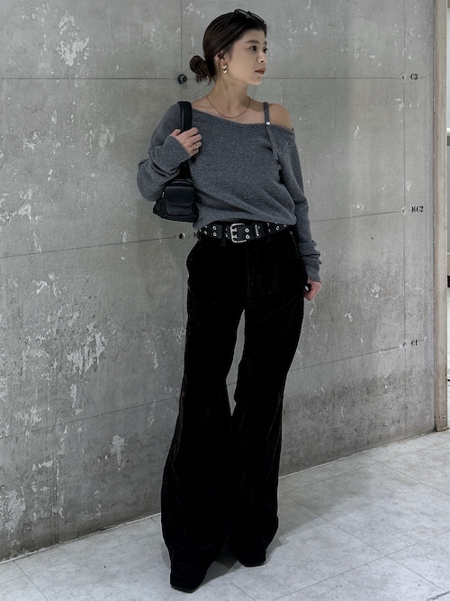 25年AW新作】【セットアップ対応】VELVET LONG LEG FLARE（デニム