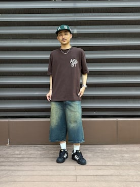 「アイテム（キャップ）」を使った、るじさん（メンズ・170cm・20代）の夏コーディネート