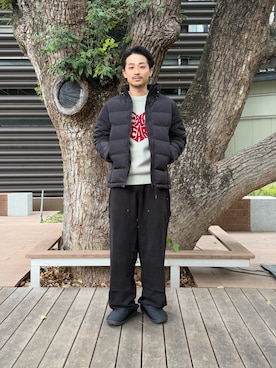 「アイテム（サンダル）」を使った、るじさん（メンズ・170cm）の秋コーディネート