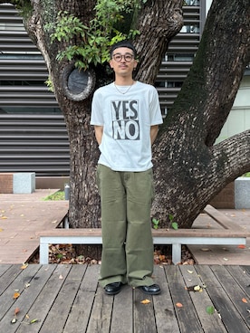 「アイテム（チノパンツ）」を使った、るじさん（メンズ・170cm・20代）の夏コーディネート