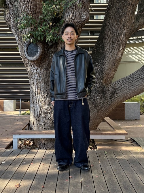 ワイドフィット レザー ジップブルゾン（ブルゾン）｜BEAMS（ビームス