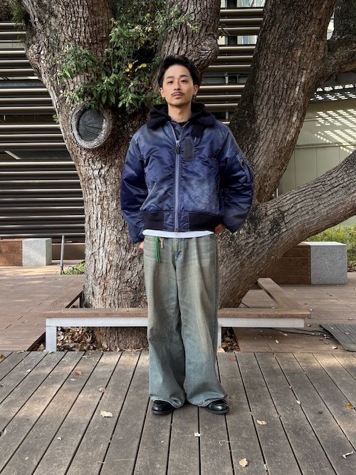 beamsワイドショートフィット B-15ビームス ブルゾン ジャケットma-1