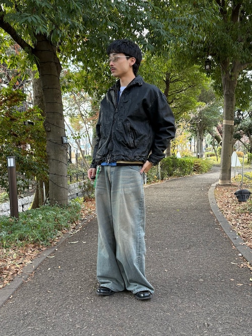 ビームス 2024AW ユーズド加工 レザー ジップ ブルゾン ジャケット L BEAMS ユーズド加工 レザージップブルゾンが、2024年 9月下旬 発売