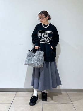 「アイテム（トートバッグ、その他）」を使った、bytakataさん（レディース・151cm）の秋コーディネート