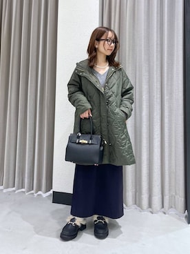 「BARNYARDSTORM（バンヤードストーム）のBARNYARDSTORM / TRスムースVネックプルオーバー/ マシンウォッシャブル 【YouTube「i.style closet」紹介アイテム】（スウェット）」を使った、bytakataさん（レディース・151cm）の秋コーディネート