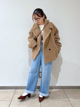 「アイテム（ピーコート）」を使った、bytakataさん（レディース・151cm）の秋コーディネート