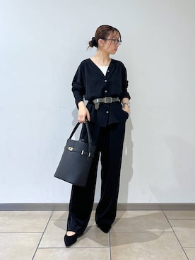 「VELETTO（ベレット）のBARNYARDSTORM / 【VELETTO / ヴェレット】/ バックルバッグ（ハンドバッグ）」を使った、bytakataさん（レディース・151cm）の秋コーディネート