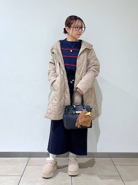 「アイテム（スリッポン）」を使った、bytakataさん（レディース・151cm・20代）の秋コーディネート