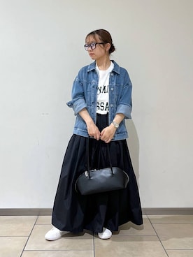 「アイテム（デニムジャケット）」を使った、bytakataさん（レディース・151cm・20代）の夏コーディネート