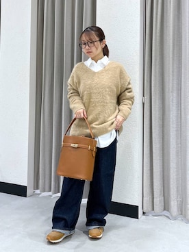 「VELETTO（ベレット）のBARNYARDSTORM / 【VELETTO / ヴェレット】/ バックルバッグ（ハンドバッグ）」を使った、bytakataさん（レディース・151cm）の秋コーディネート