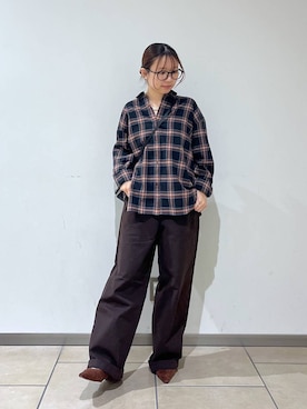 「BARNYARDSTORM（バンヤードストーム）のBARNYARDSTORM / ウォームストレッチチノパンツ / マシンウォッシャブル（チノパンツ）」を使った、bytakataさん（レディース・151cm）の秋コーディネート