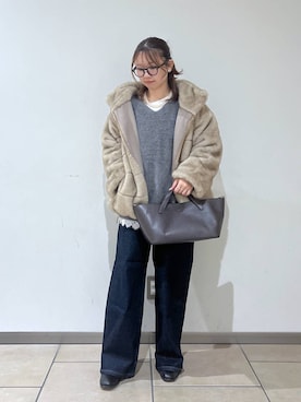 「BARNYARDSTORM（バンヤードストーム）のBARNYARDSTORM / 裾フリルブラウス / ハンドウォッシャブル 【YouTube「i.style closet」紹介アイテム】（シャツ/ブラウス）」を使った、bytakataさん（レディース・151cm）の秋コーディネート