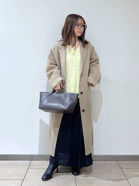 「アイテム（チェスターコート）」を使った、bytakataさん（レディース・151cm）の秋コーディネート