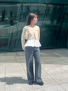 「Kastane（カスタネ）のアイテム（パンツ）」を使った、sakuさん（レディース・160cm）の春コーディネート