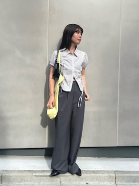 「Kastane（カスタネ）のアイテム（パンツ）」を使った、sakuさん（レディース・160cm）の春コーディネート