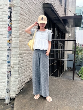 「Kastane（カスタネ）のアイテム（パンツ）」を使った、sakuさん（レディース・160cm）の春コーディネート
