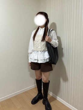 「etoll.（エトル）のアイテム」を使った、ﾖｲﾁｮまる。さん（レディース・151cm）の秋コーディネート