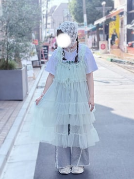 「HELLO.SANFRANCISCO（ハローサンフランシスコ）のアイテム」を使った、ﾖｲﾁｮまる。さん（レディース・151cm）の夏コーディネート