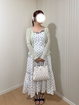 「one after another NICE CLAUP（ワンアフターアナザーナイスクラップ）の【SMサイズ展開あり】サイドカットロングワンピース（ワンピース、その他）」を使った、ﾖｲﾁｮまる。さん（レディース・151cm）の秋コーディネート