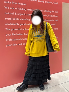 「アイテム（サスペンダー）」を使った、ﾖｲﾁｮまる。さん（レディース・151cm）の秋コーディネート