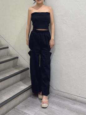 「RESEXXY（リゼクシー）のクリアウェッジサンダル（サンダル、ホワイト系）」を使った、misakiさん（レディース・163cm）の夏コーディネート