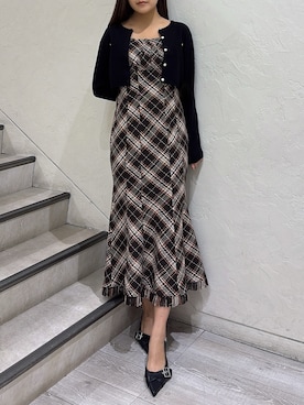 「RESEXXY（リゼクシー）のアイテム（ワンピース）」を使った、misakiさん（レディース・163cm）の秋コーディネート