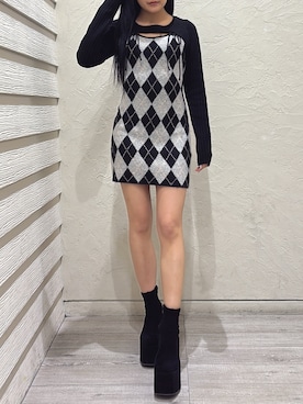 「アイテム（ワンピース/ドレス）」を使った、misakiさん（レディース・163cm）の冬コーディネート