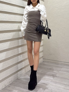 「RESEXXY（リゼクシー）のアイテム（ワンピース）」を使った、misakiさん（レディース・163cm）の秋コーディネート