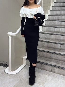 「厚底ブーツ」｜misakiさん（レディース・163cm）の冬コーディネート