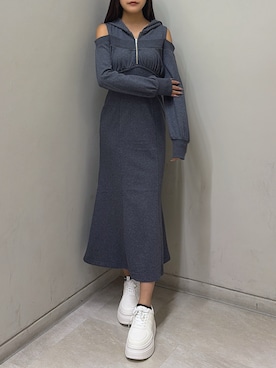 「RESEXXY（リゼクシー）のアイテム（ワンピース）」を使った、misakiさん（レディース・163cm）の秋コーディネート