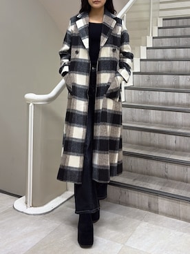 「厚底ブーツ」｜「アイテム（その他アウター）」を使った、misakiさん（レディース・163cm）の秋コーディネート