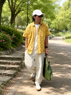 「Good On(グッドオン)のアイテム」を使った、sunrisesea⭐︎文左衛門さん(メンズ・172cm)の夏コーディネート
