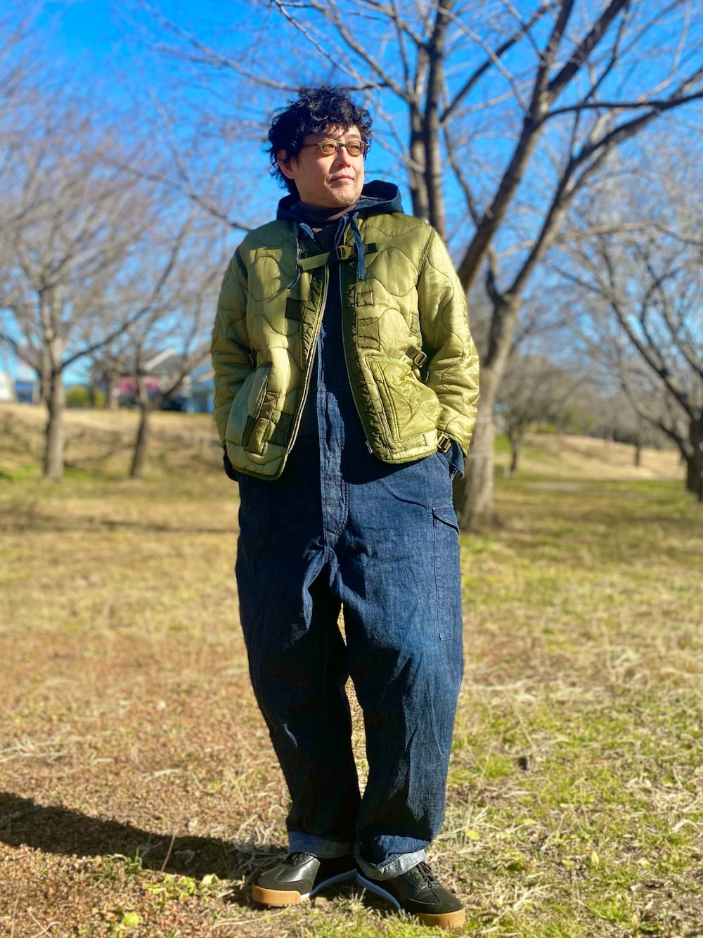 Nigel Cabournのカバーオールを使った人気ファッションコーディネート