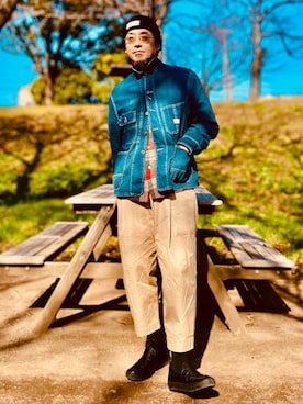 「アイテム（トップス）」を使った、sunriseseaさん（メンズ・172cm・50代）の秋コーディネート