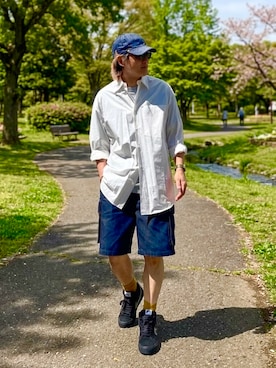 「NIKE SB（ナイキエスビー）のアイテム」を使った、sunrisesea⭐︎文左衛門さん（メンズ・172cm）の夏コーディネート
